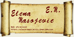 Elena Mašojević vizit kartica